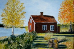 Hustegaholm Lidingö, 46x38, olja på duk