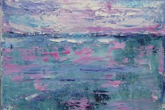 Pink sky, 30x30, olja på duk. Såld